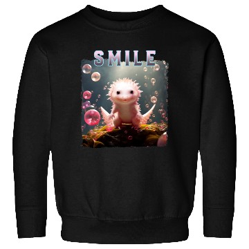 Discover Whimsical Axolotl with Bubbles Sweatshirts