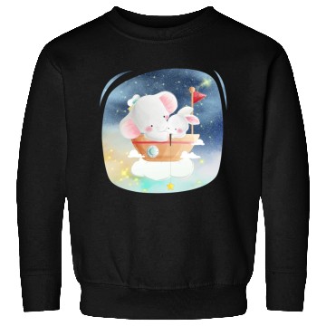 Discover Sailing Elephant and Rabbit Using Boat Fishing Sweatshirts