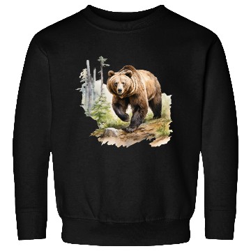 Discover Grizzly Bear in the Wild Sweatshirts