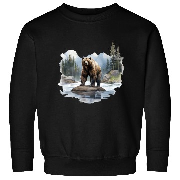 Discover Grizzly Bear in the Wild Sweatshirts