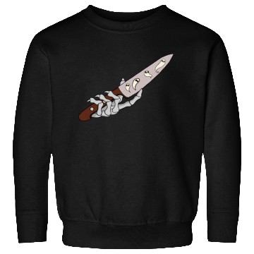 Discover Skeleton Hand with Ghostly Dagger Theme Sweatshirts