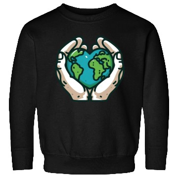 Discover Global Care Hands Embracing Earth Sweatshirts