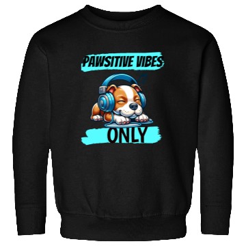 Discover Pawsitive vibes only pitbull Sweatshirts