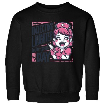 Discover Vintage Nurse Injecting Laughter Sweatshirts