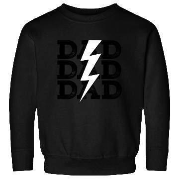 Discover Baseball Dad Distressed Retro Lightning Bolt Sweatshirts