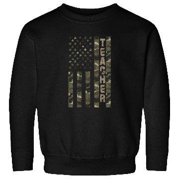 Discover Teacher United States Distressed Camo Sweatshirts