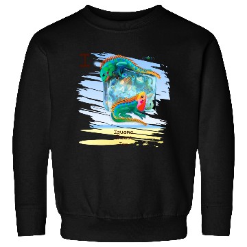 Discover Unique Creative Cute I Alphabet Iguana Insect Ice Sweatshirts