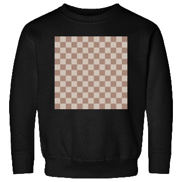 Discover Brown Classic Checkered Big Checkerboard Sweatshirts
