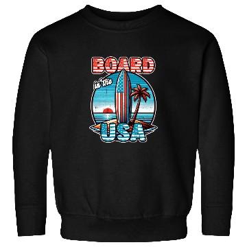 Discover Board in the USA Patriotic Summer Surfboard Sweatshirts