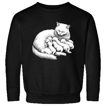 Discover Breastfeeding Mother Cat Sweatshirts