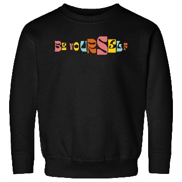 Discover Be Yourself Groovy Text Graphic Sweatshirts