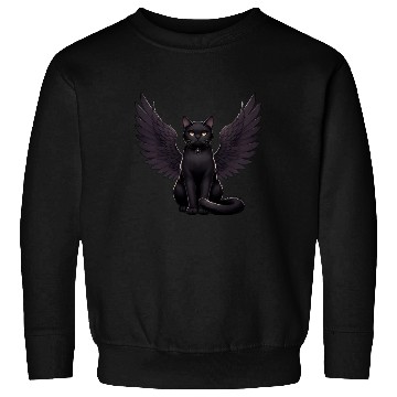 Discover Black Cat Gothic Angel Dark Angel Sweatshirts
