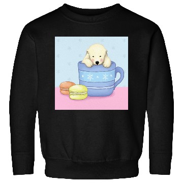 Discover Cute Polar Bear Illustration (Color) Sweatshirts