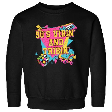 Discover 90s Vibin and Tribin 1990 Cool Chill Easygoing Par Sweatshirts