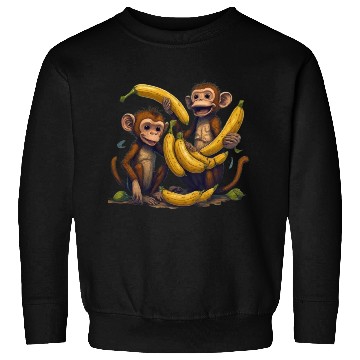 Discover monkey play with banana Sweatshirts