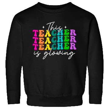 Discover This Teacher Is Glowing Hello Summer Sweatshirts