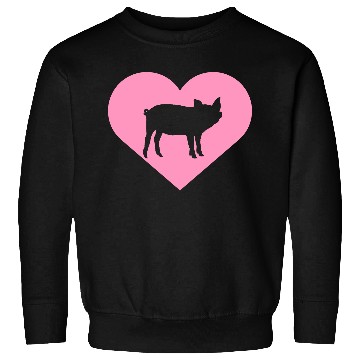 Discover I Love Pigs pig heart piggy piglet silhouette Sweatshirts