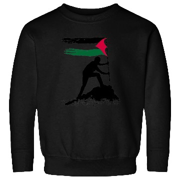 Discover free palestine standing flag silhouette Sweatshirts
