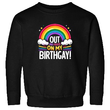 Discover Birthgay Gay Pride Flag Pride Month Equal Rights Sweatshirts