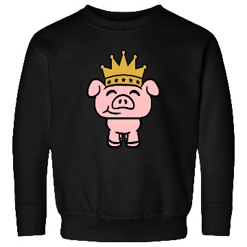 Discover Pig King Queen Crown Prince Princess Piggy Piglet Sweatshirts
