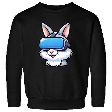 Discover VR Gamer Bunny: Digital Gaming Adventure Sweatshirts