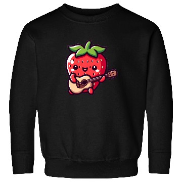 Discover cute strawberry with guitar Sweatshirts