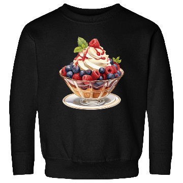 Discover Fruity Raspberries and Blueberries Parfait Sundae Sweatshirts