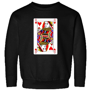 Discover Queen of Hearts Playing Card Sweatshirts