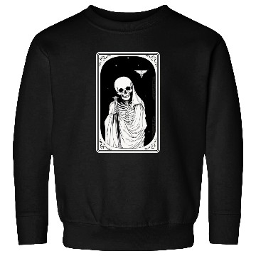 Discover Skeleton Tarot Card Reader Astrology Occult Sweatshirts