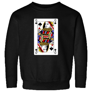 Discover Queen of Spades Playing Card Sweatshirts