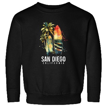 Discover San Diego California Surf Surfer Gift Sweatshirts