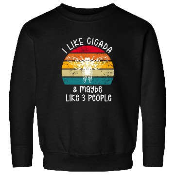 Discover I Like Cicada & Maybe Like 3 People, Retro Sunset Sweatshirts
