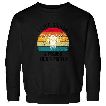 Discover I Like Cicada & Maybe Like 3 People, Retro Sunset Sweatshirts
