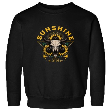 Discover Skull Bull Sunflower Sweatshirts