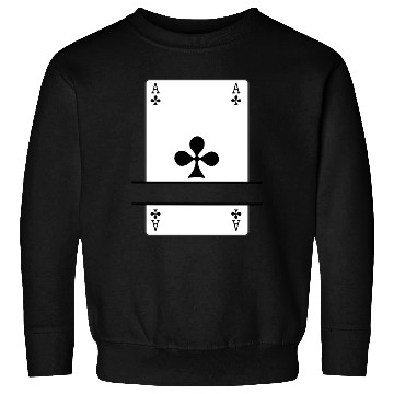 Discover Playing card Club ace with banner space Sweatshirts