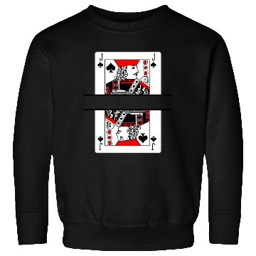 Discover Playing card jack of spades with banner space Sweatshirts