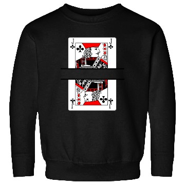 Discover Playing card clover jack with banner space Sweatshirts