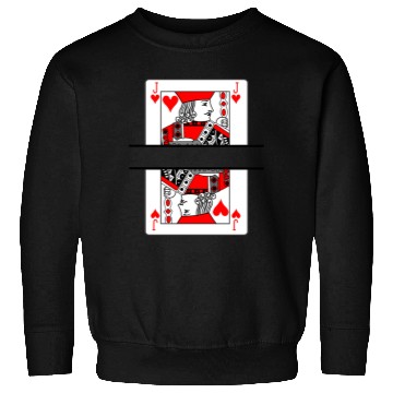 Discover Playing card jack of hearts with banner space Sweatshirts