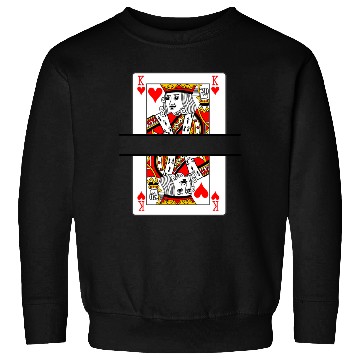 Discover Playing card hearts king with banner space Sweatshirts