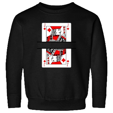 Discover Playing card jack of diamonds with banner space Sweatshirts