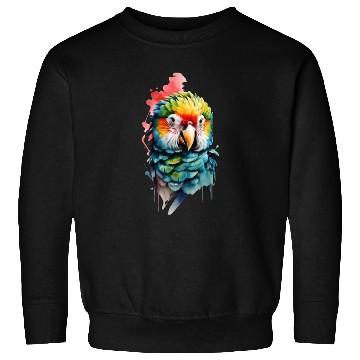 Discover Macaw, Budgie Cockatoo, Parrot Flock Sweatshirts
