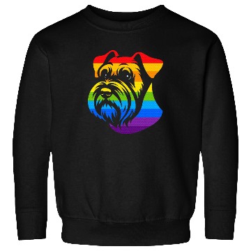 Discover Miniature Schnauzer Rainbow LGBT Gay Pride Lesbian Sweatshirts