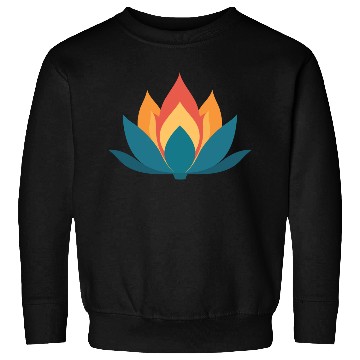Discover Lotus With Orange Blue Petals Sweatshirts