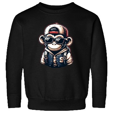 Discover Sweatshirts Funny of a monkey dressed as rap