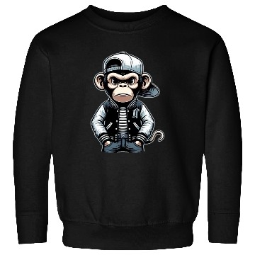 Discover Sweatshirts Funny of a monkey dressed as rap
