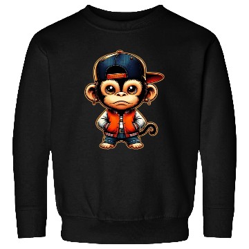 Discover Sweatshirts Funny of a monkey dressed as rap