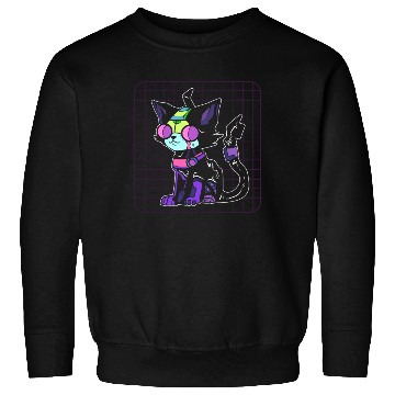 Discover Cyberpunk Cat Game Developer Sweatshirts