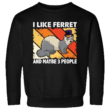 Discover Funny Ferret Design Ferret Lover Introvert Sweatshirts