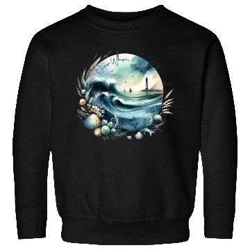 Discover Ocean Whisper: Serene Seascape Art Sweatshirts