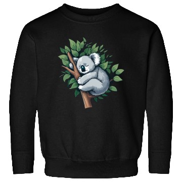 Discover Slumbering Koala: Peaceful Tree Hugger Sweatshirts